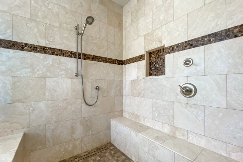 Elegant Shower with Custom Tile Work